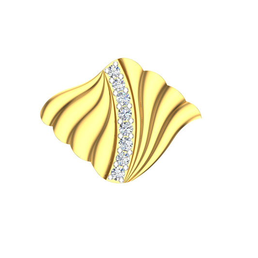 Golden Wave Cufflink