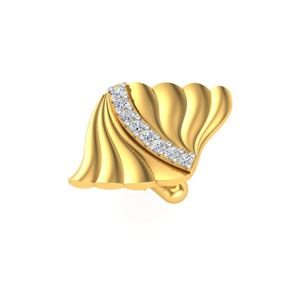 Golden Wave Cufflink
