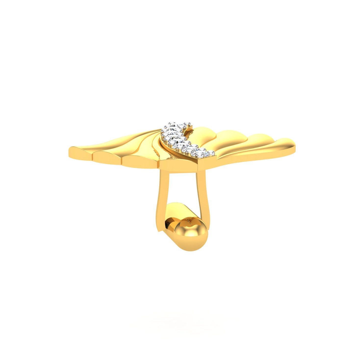 Golden Wave Cufflink
