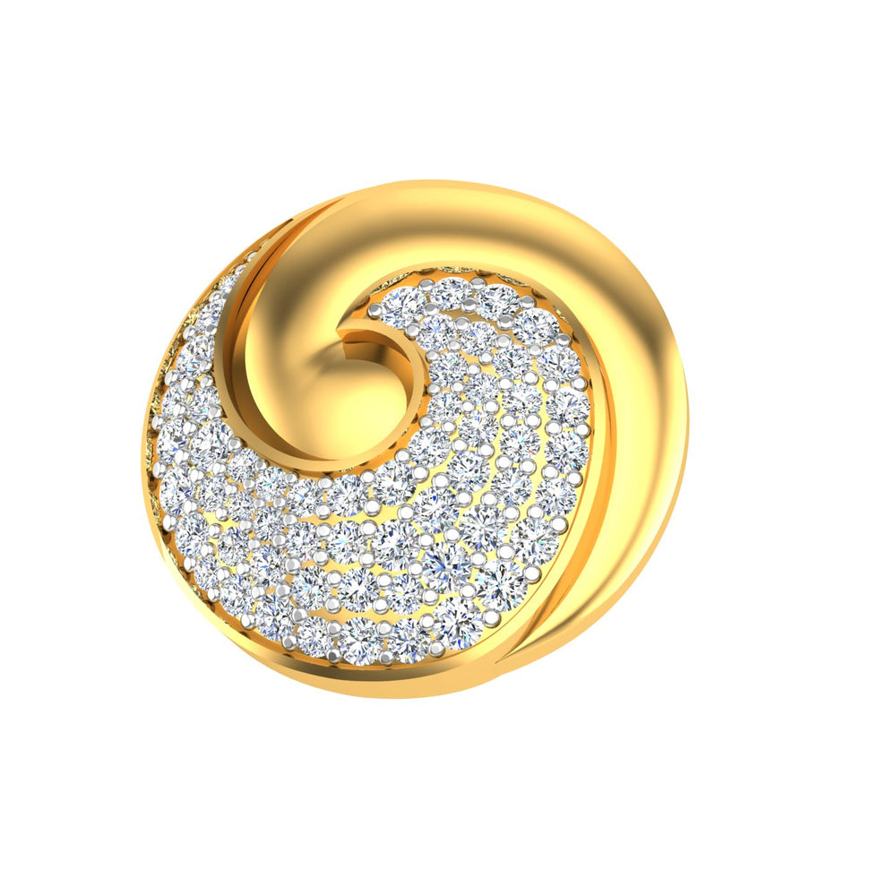 Eclipse Spiral Diamond Cufflink