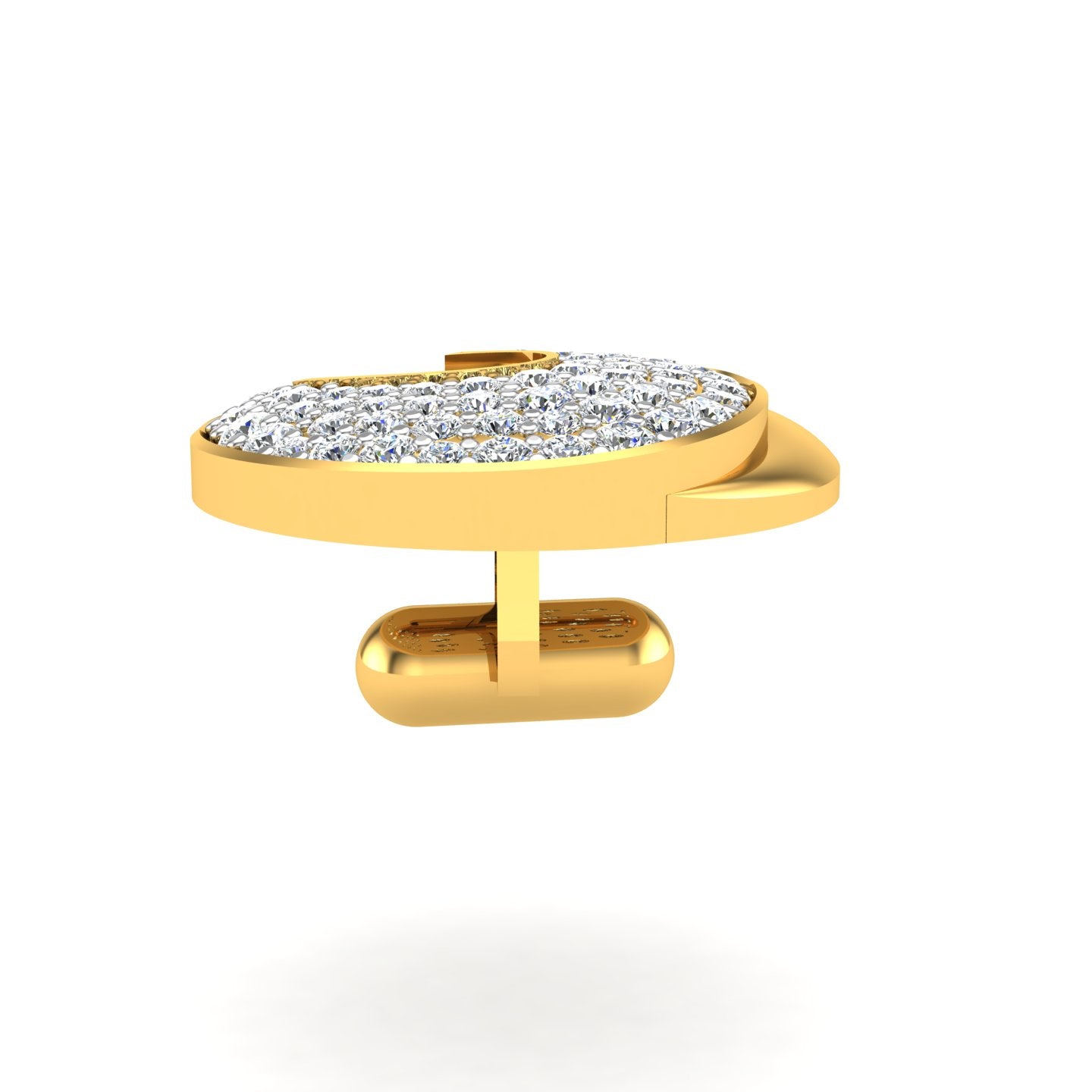 Eclipse Spiral Diamond Cufflink