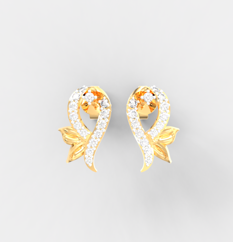 Enchanted Ribbon Diamond Studs