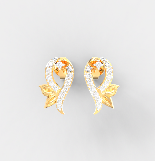 Enchanted Ribbon Diamond Studs