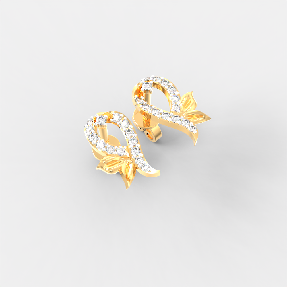 Enchanted Ribbon Diamond Studs