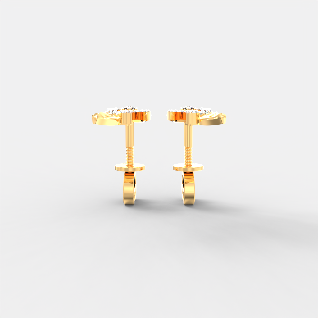 Enchanted Ribbon Diamond Studs