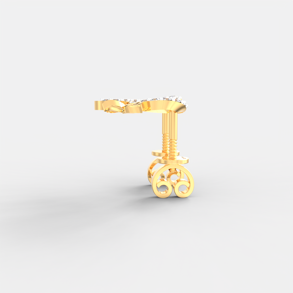 Enchanted Ribbon Diamond Studs