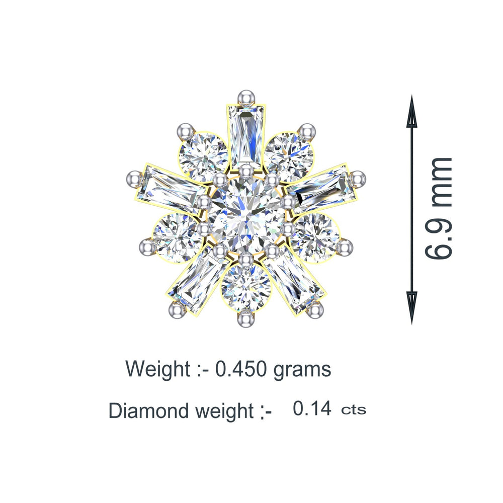 Celestial Bloom Diamond Nose Screw