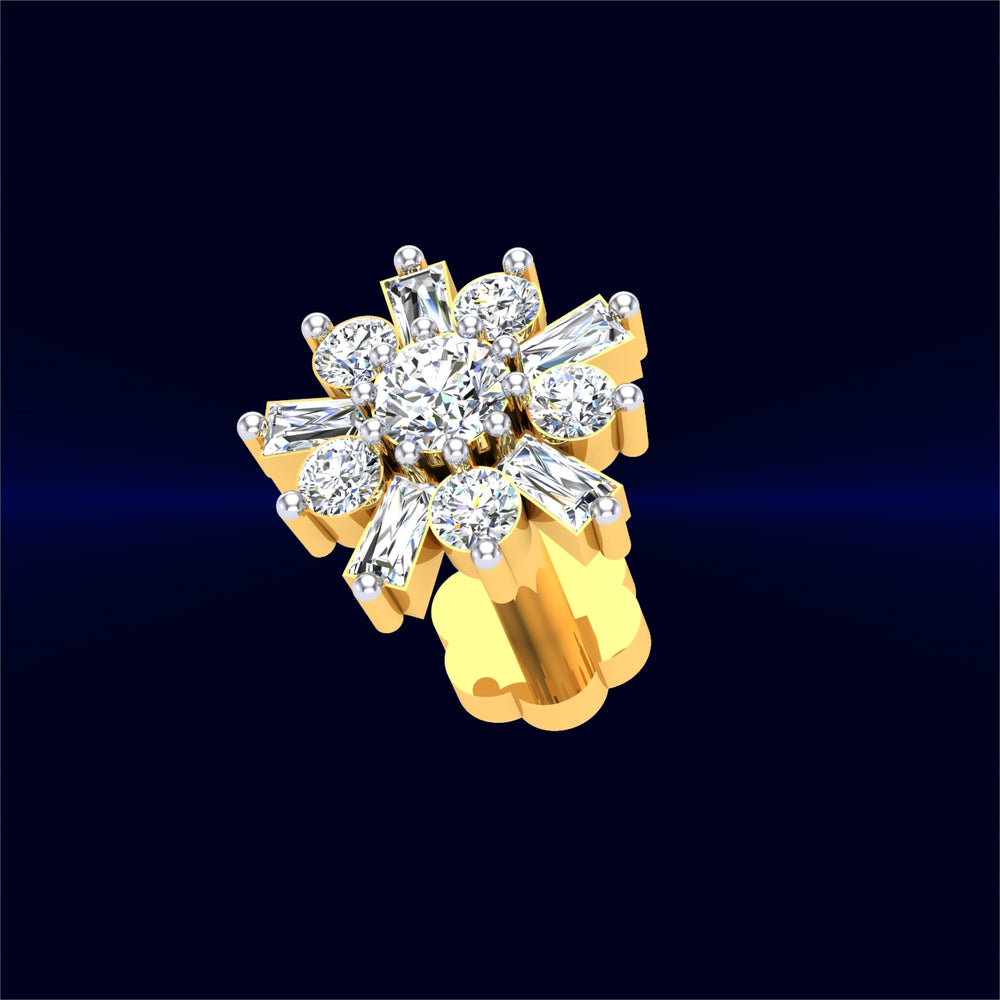 Celestial Bloom Diamond Nose Screw