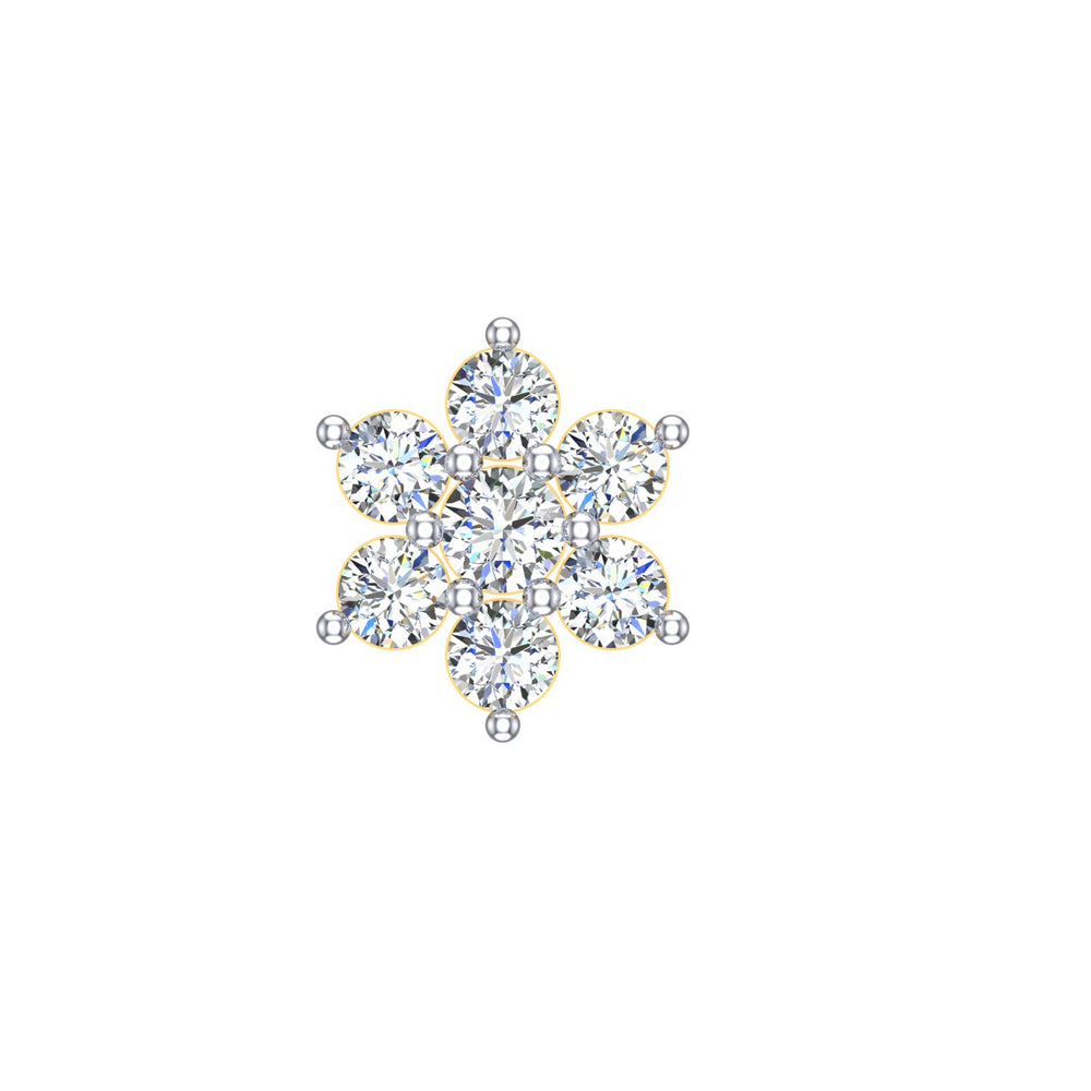 Classic Floral Diamond Nose Pin