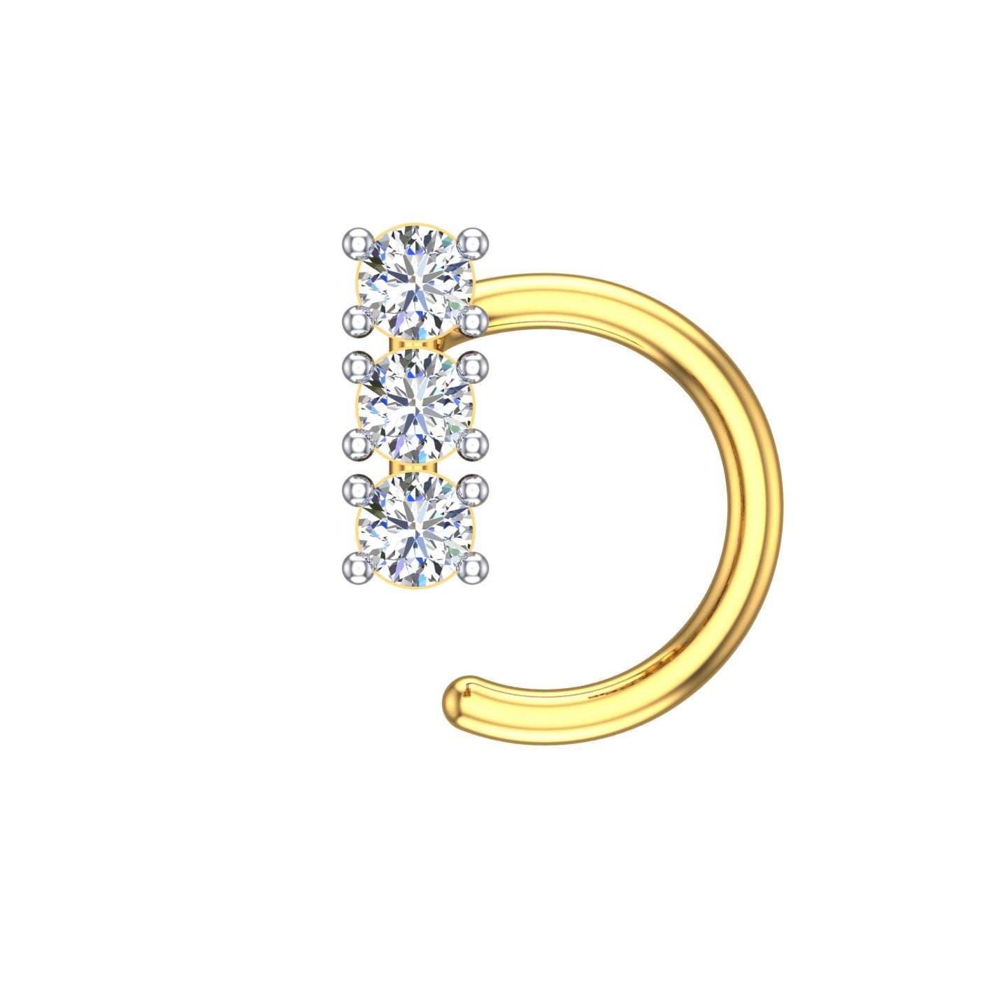 Trinity Spark Diamond Nose Ring