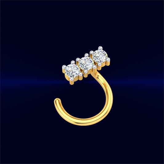 Trinity Spark Diamond Nose Ring