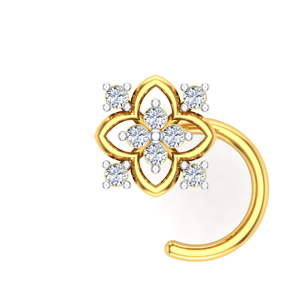 Royal Bloom Diamond Nose Ring