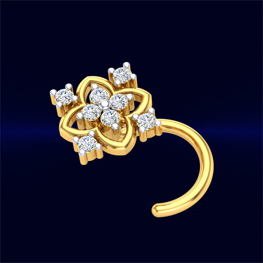 Royal Bloom Diamond Nose Ring