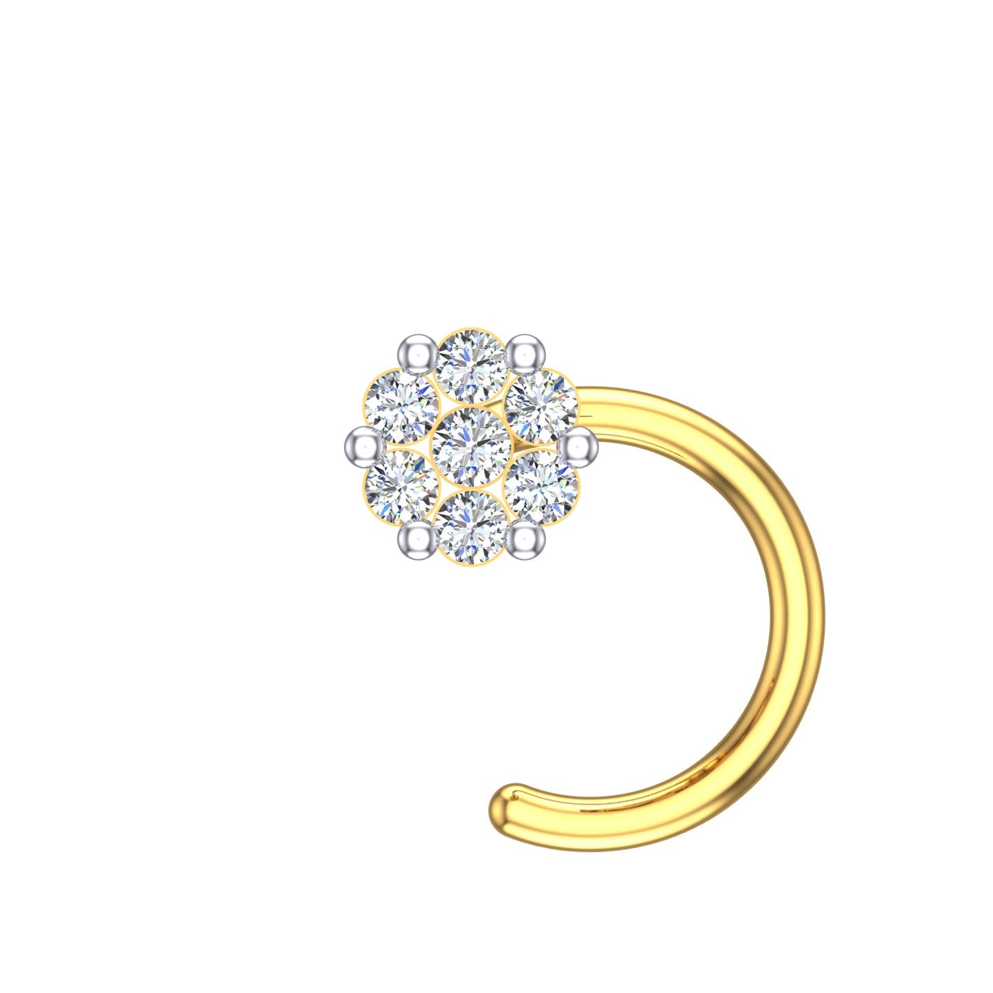 Rosette Spark Diamond Nose Ring