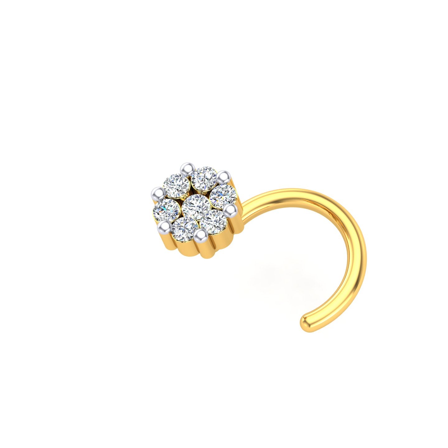 Rosette Spark Diamond Nose Ring