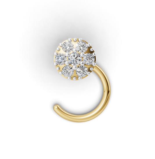 Celestial Bloom Diamond Nose Pin