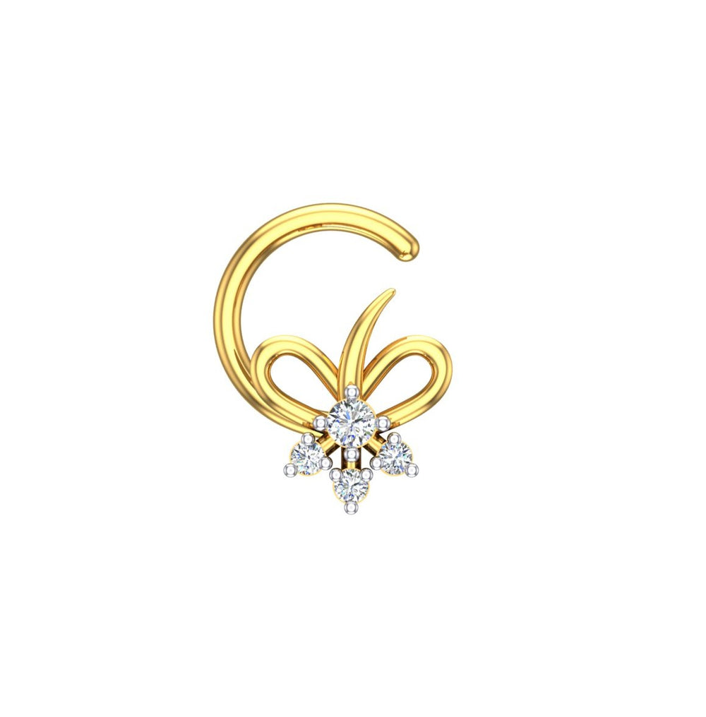 Graceful Bloom Diamond Nose Ring