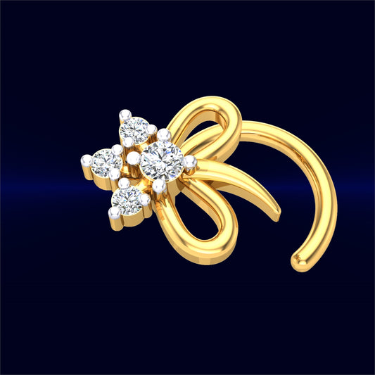 Graceful Bloom Diamond Nose Ring