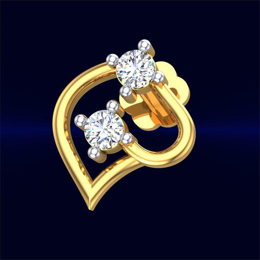 Twin Heart Diamond Nose Screw