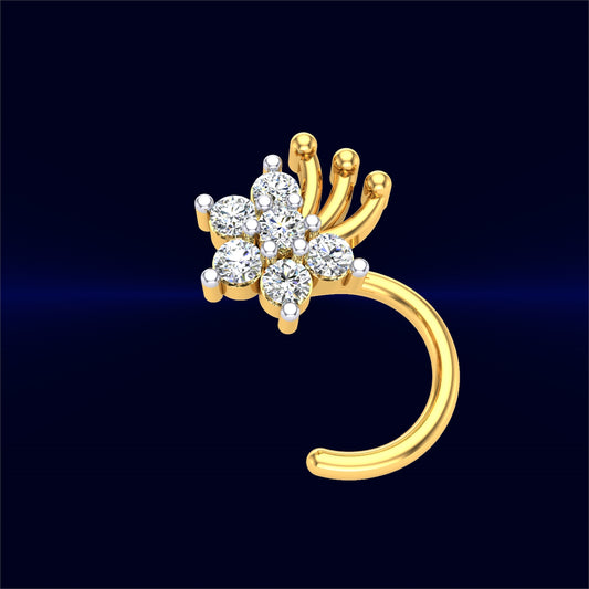 Royal Bloom Diamond Nose Ring