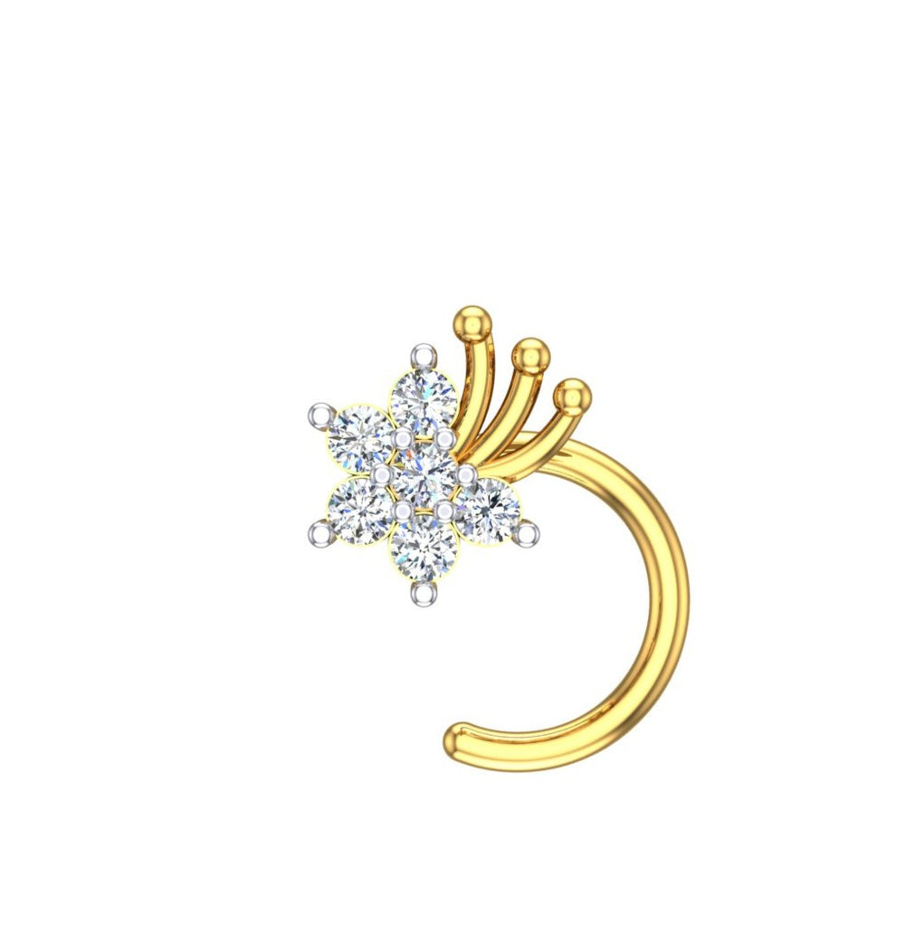 Royal Bloom Diamond Nose Ring