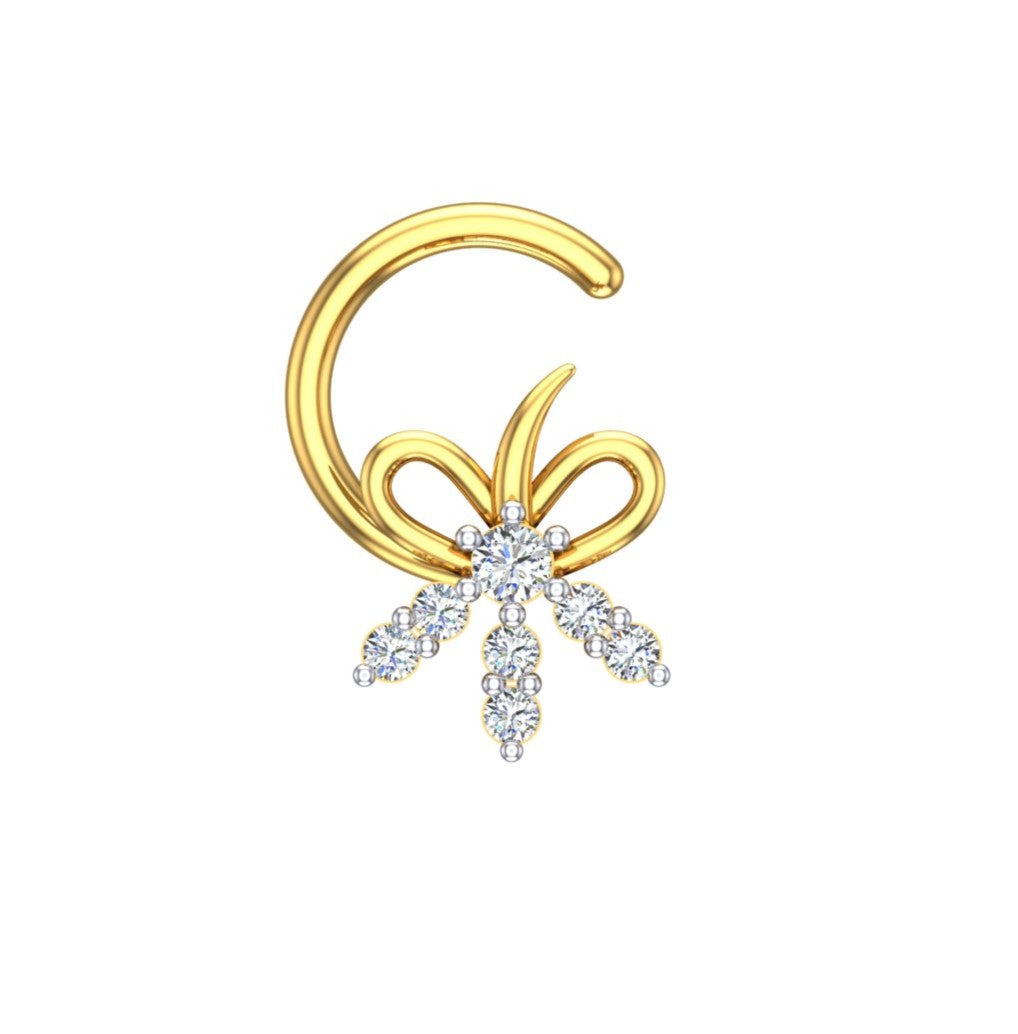 Butterfly Bloom Diamond Nose Ring