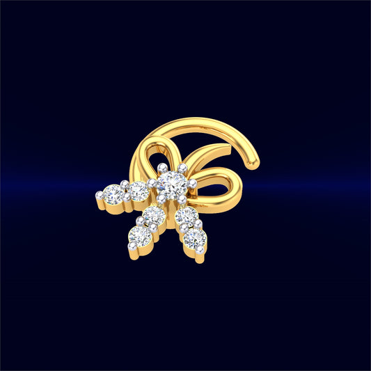 Butterfly Bloom Diamond Nose Ring