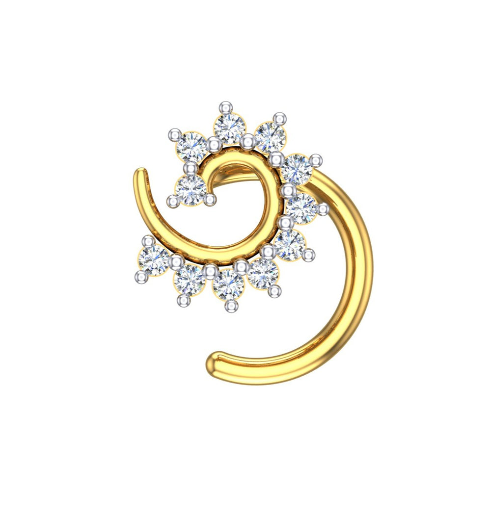 Royal Spiral Diamond Nose Ring