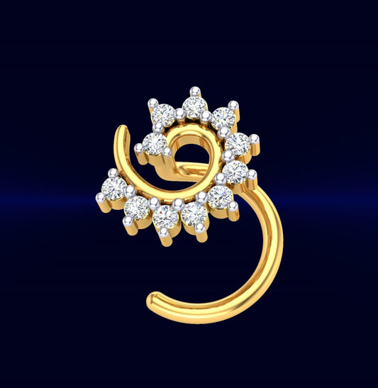 Royal Spiral Diamond Nose Ring