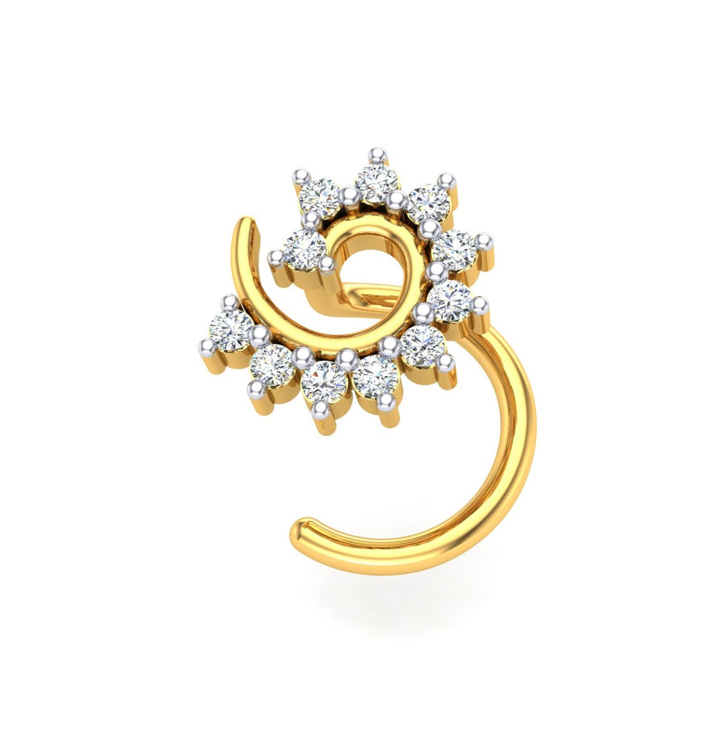 Royal Spiral Diamond Nose Ring