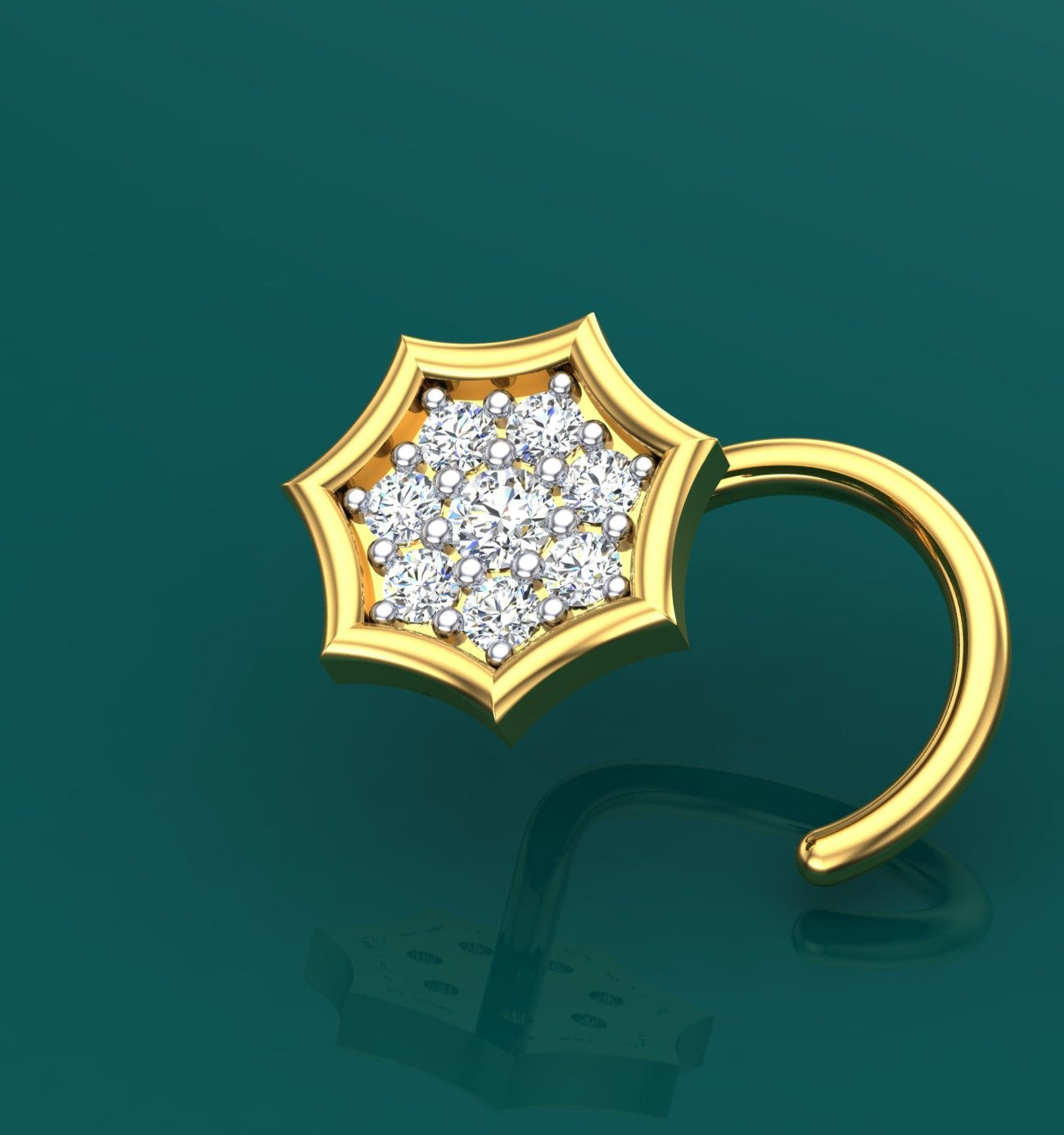 Royal Star Diamond Nose Ring