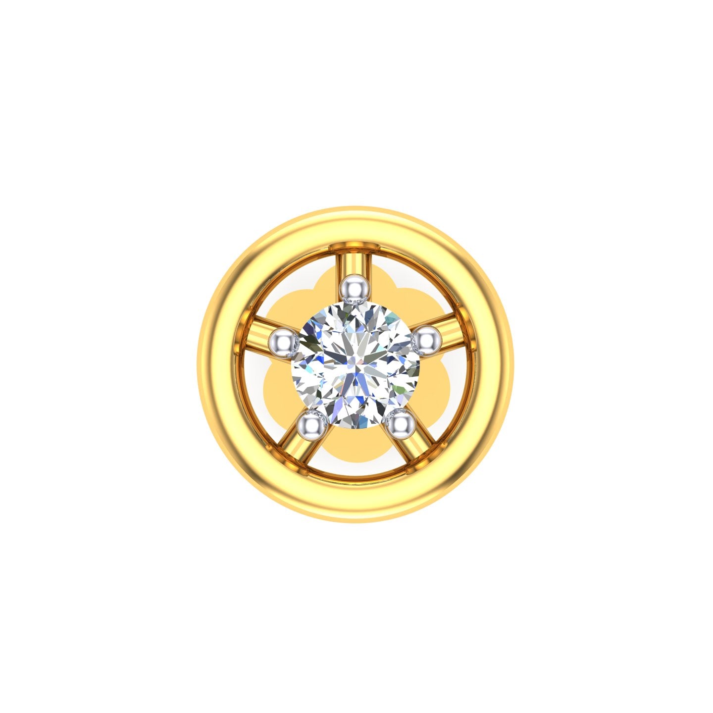 Halo Solitaire Diamond Nose Pin