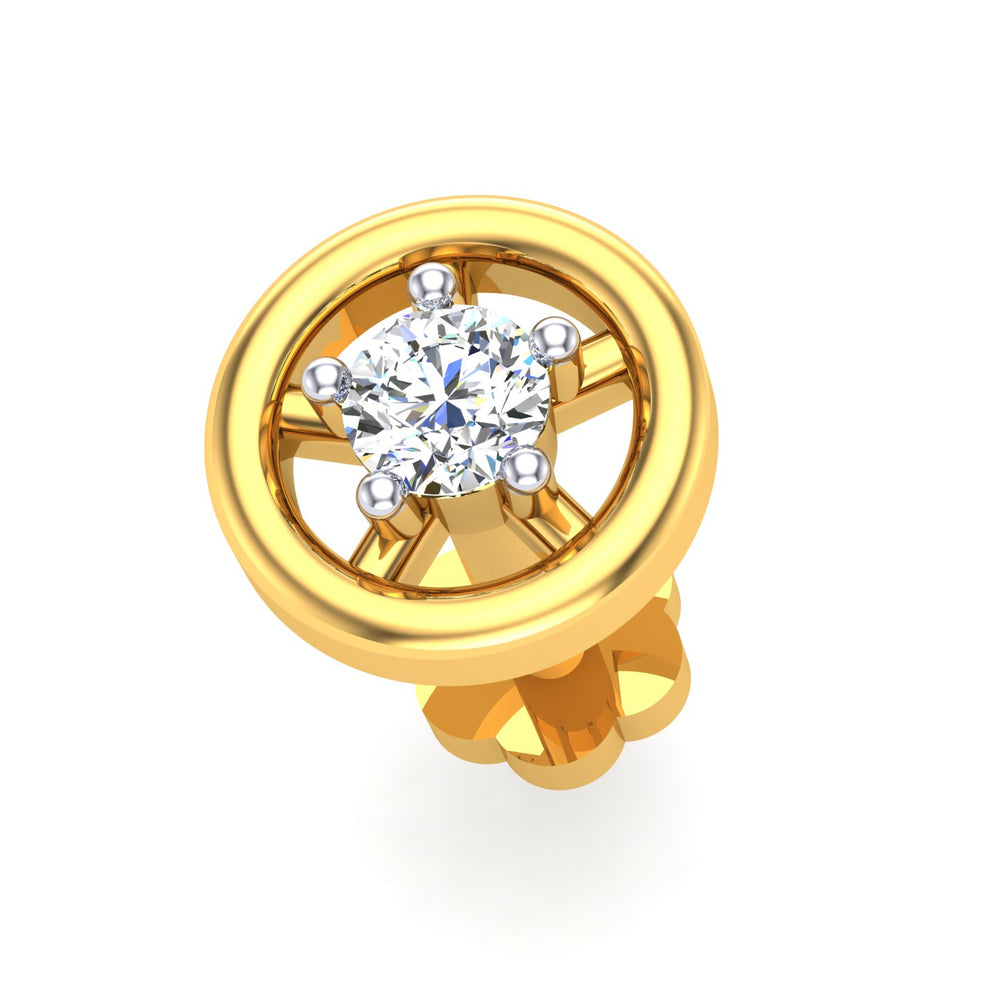 Halo Solitaire Diamond Nose Pin