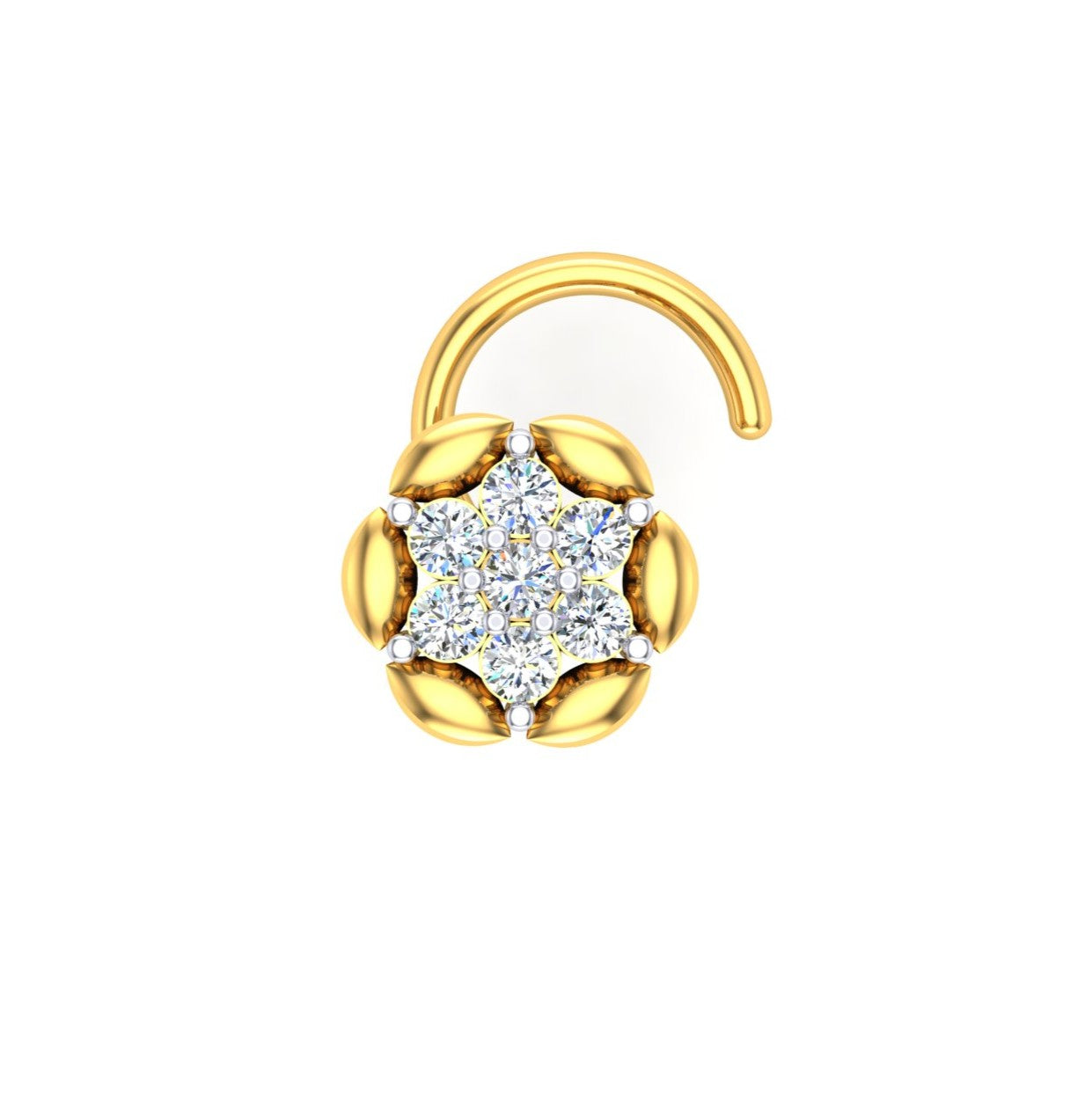 Royal Blossom Diamond Nose Ring