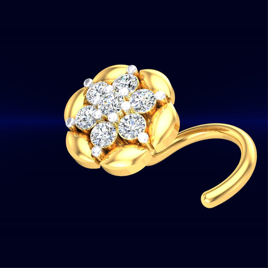 Royal Blossom Diamond Nose Ring