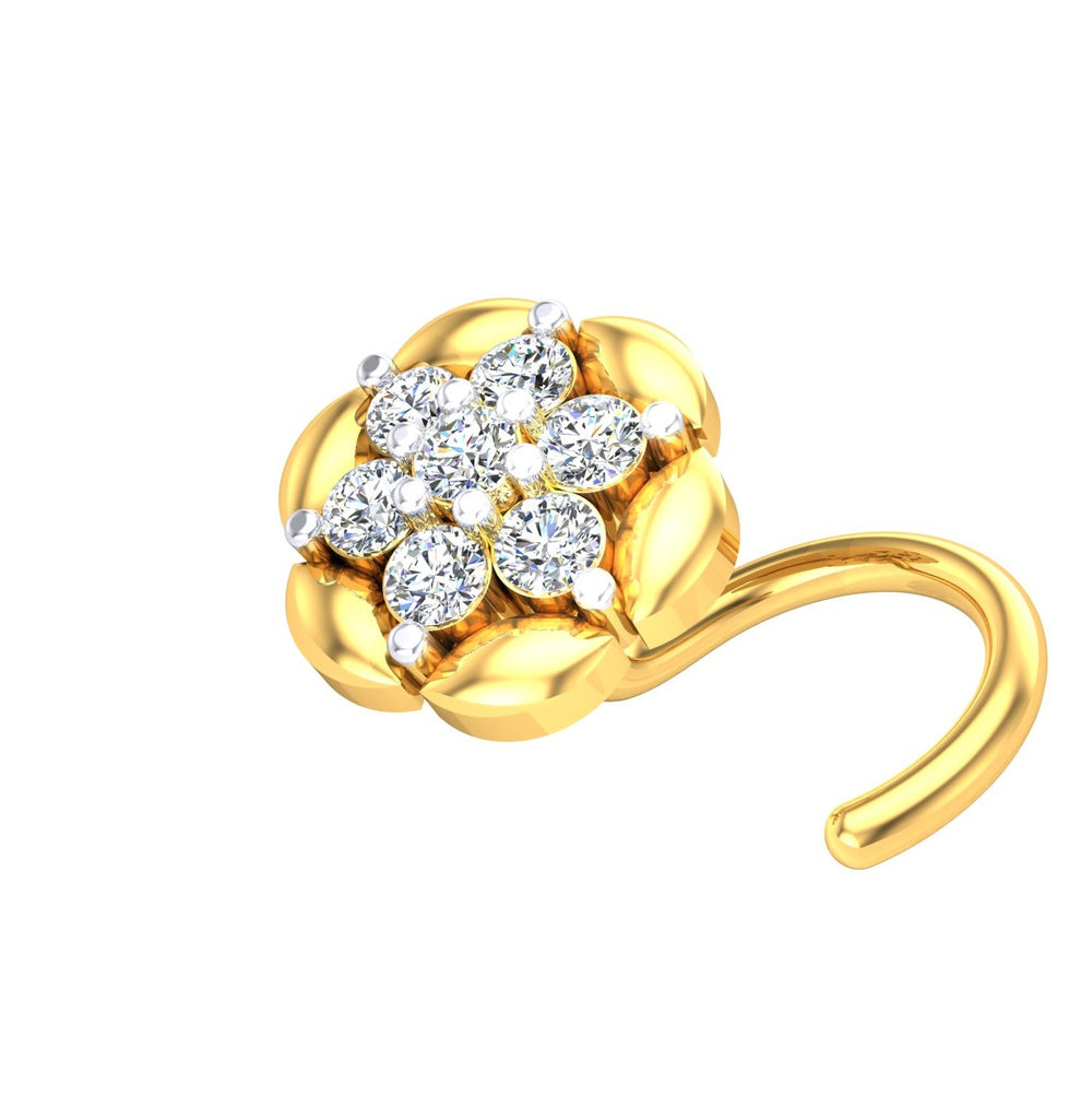 Royal Blossom Diamond Nose Ring