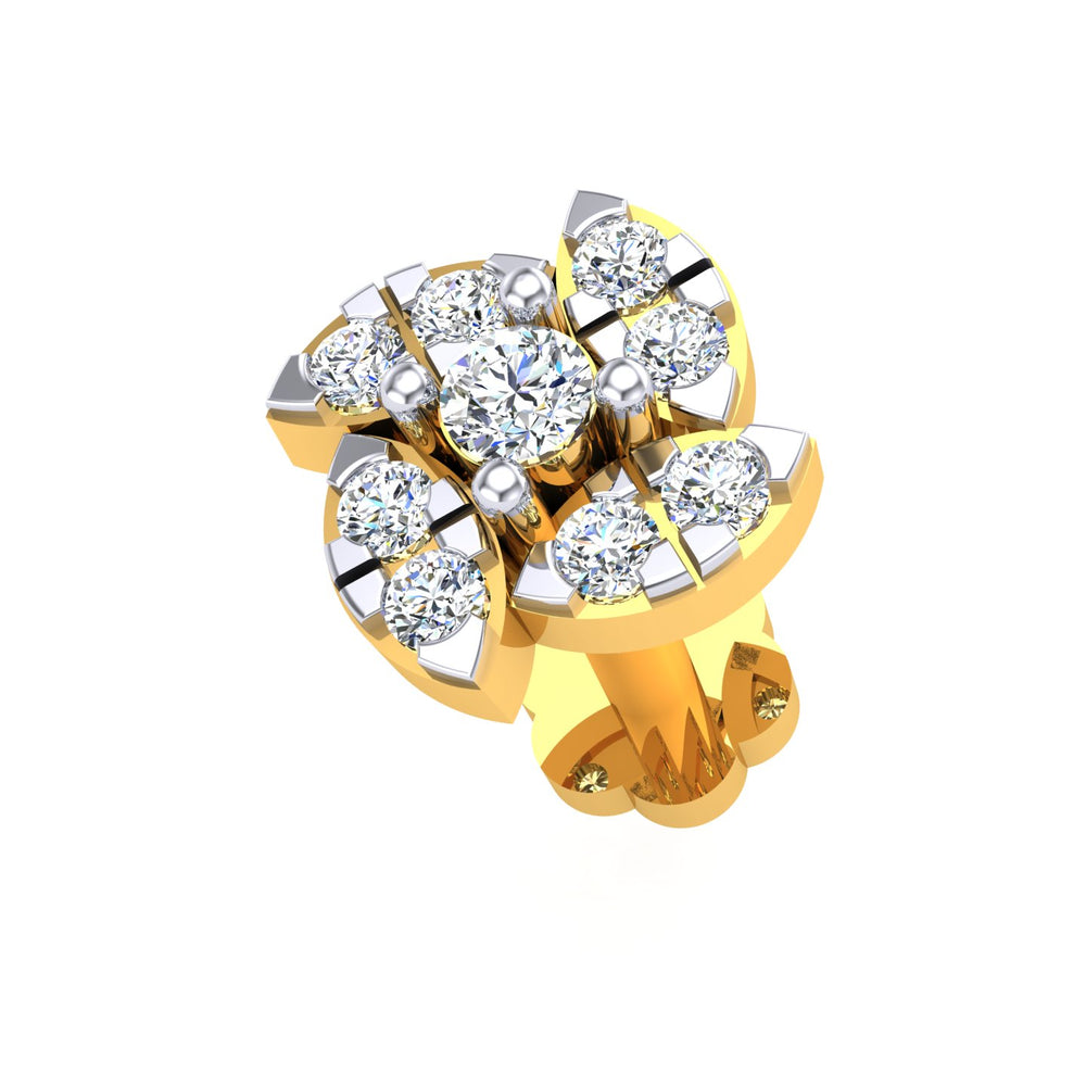 Imperial Blossom Diamond Nose Pin