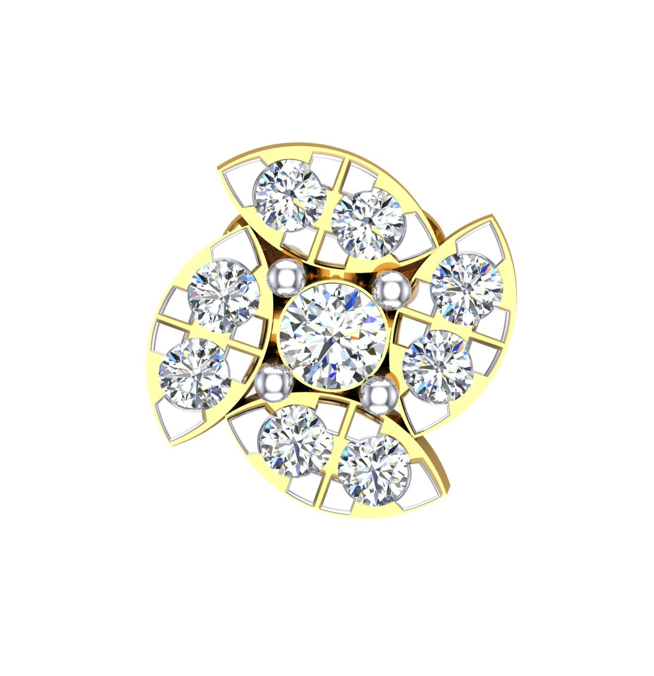 Imperial Blossom Diamond Nose Pin
