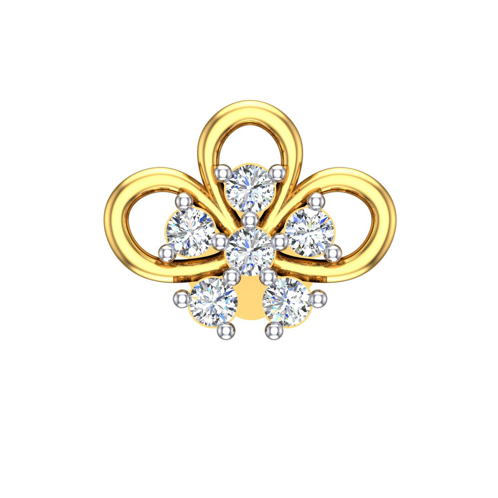 Butterfly Bloom Diamond Nose Pin