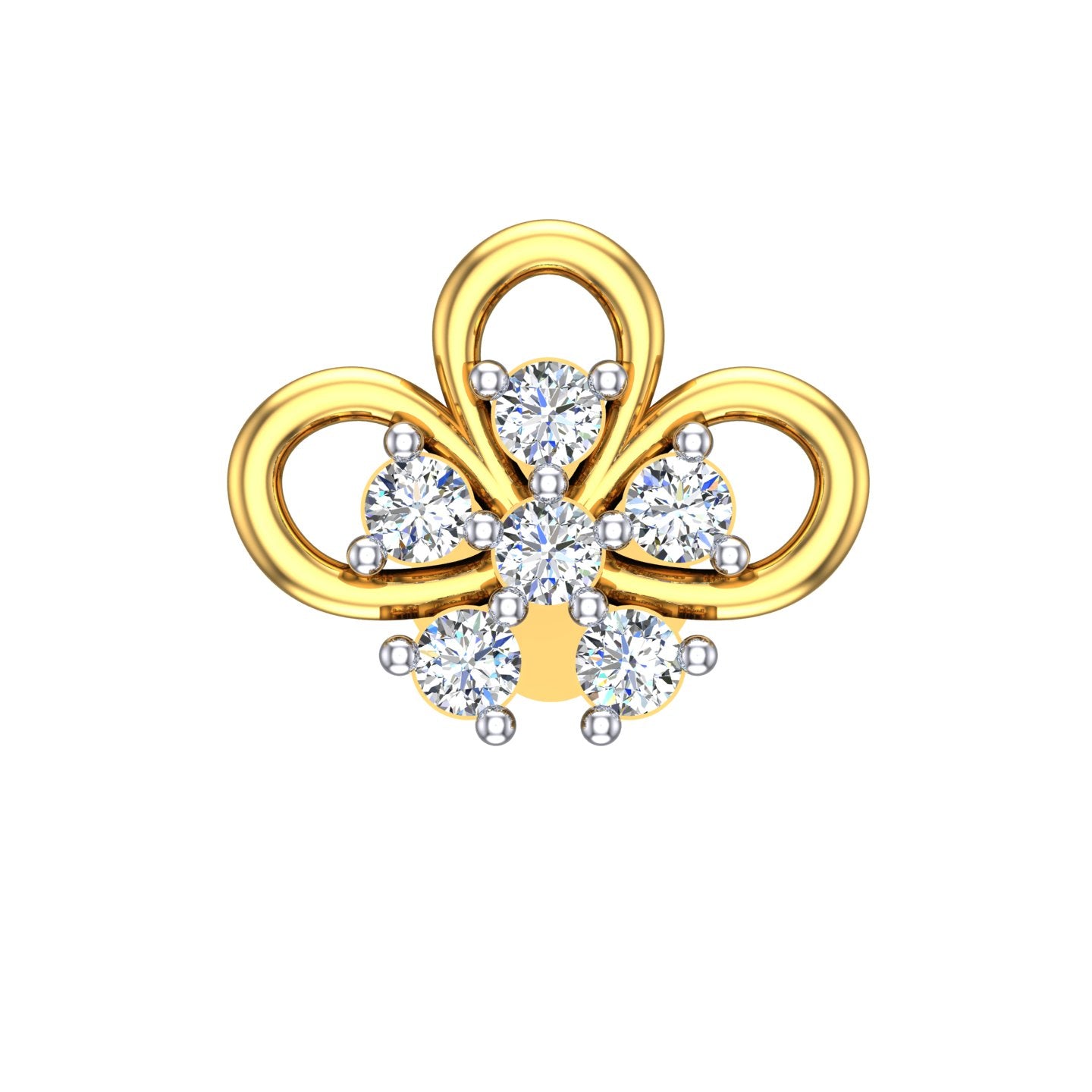 Butterfly Bloom Diamond Nose Pin