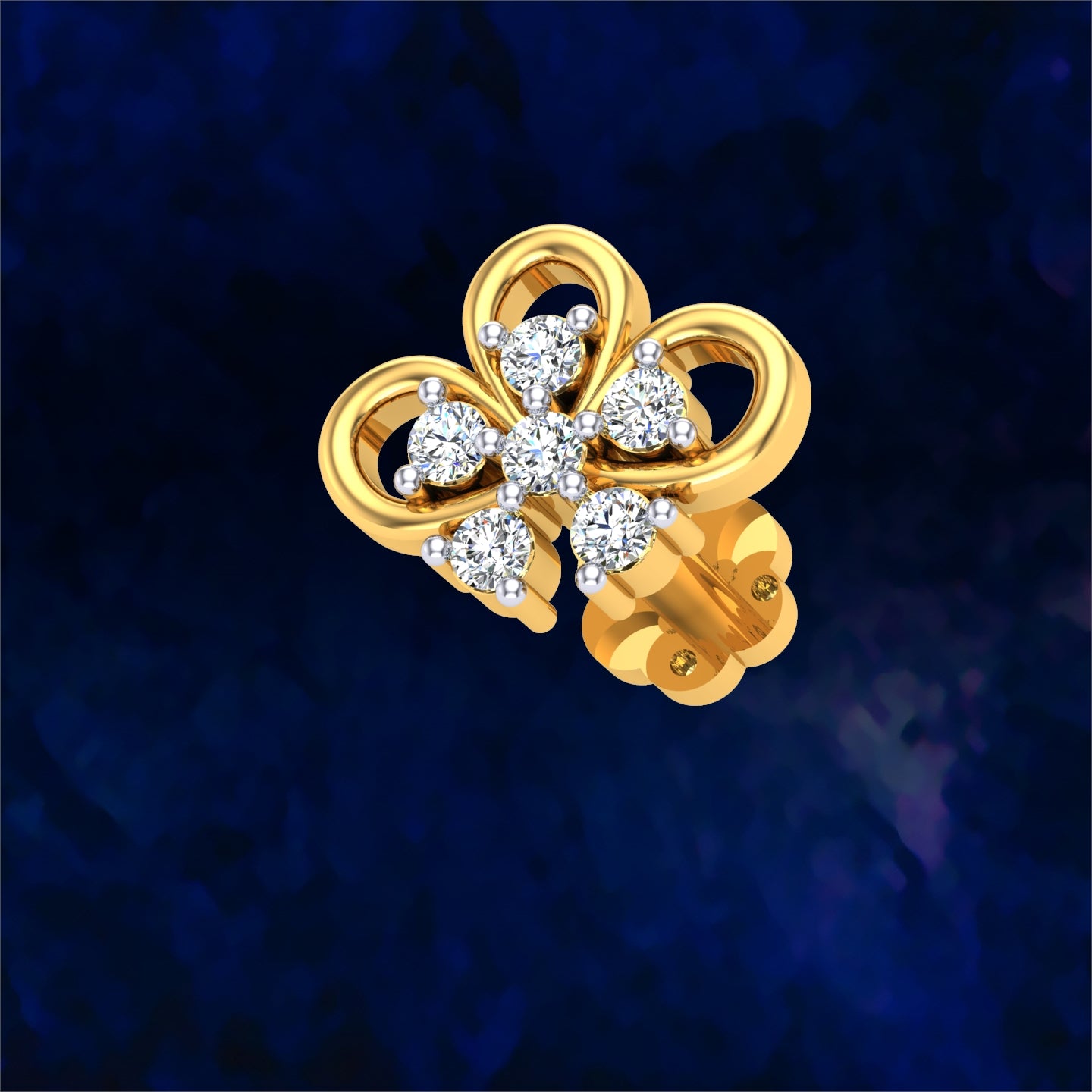 Butterfly Bloom Diamond Nose Pin