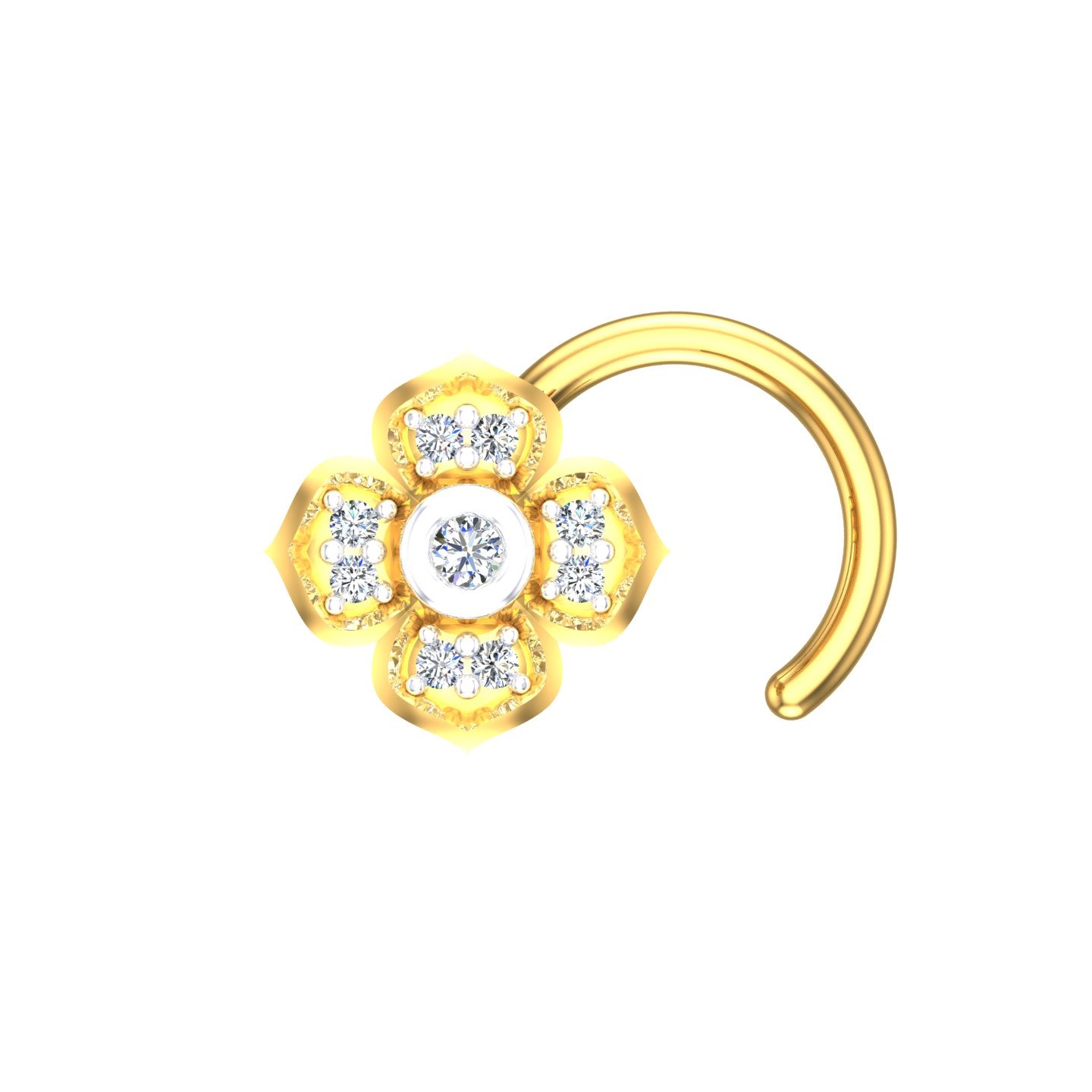 Celestial Blossom Diamond Nose Pin