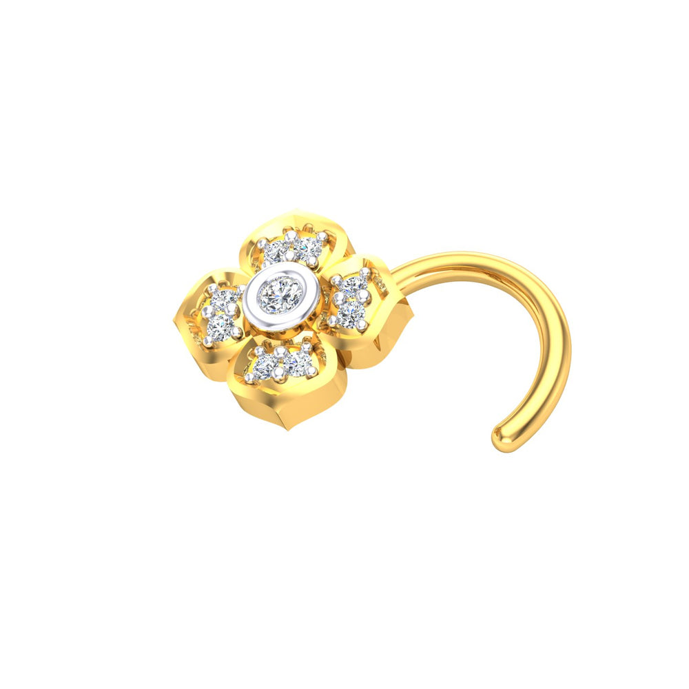 Celestial Blossom Diamond Nose Pin