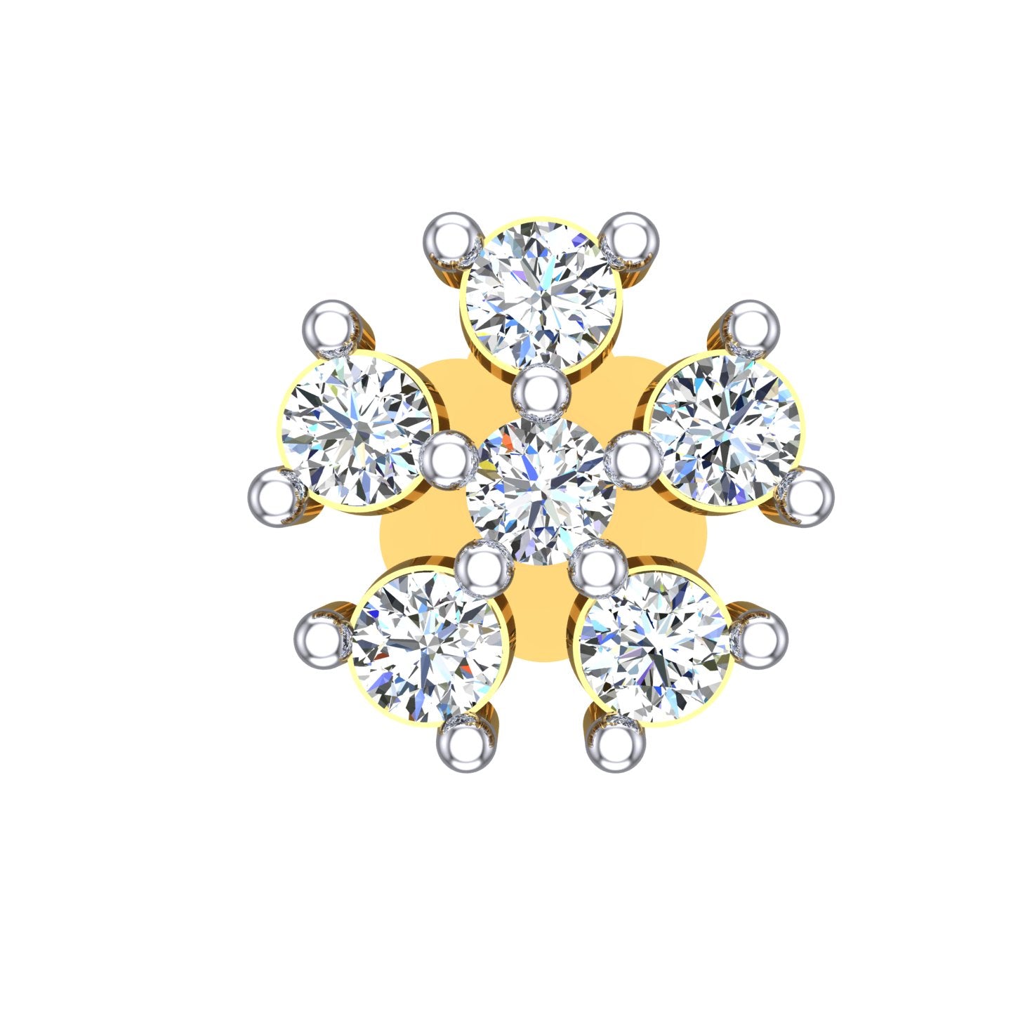 Snowflake Radiance Diamond Nose Pin