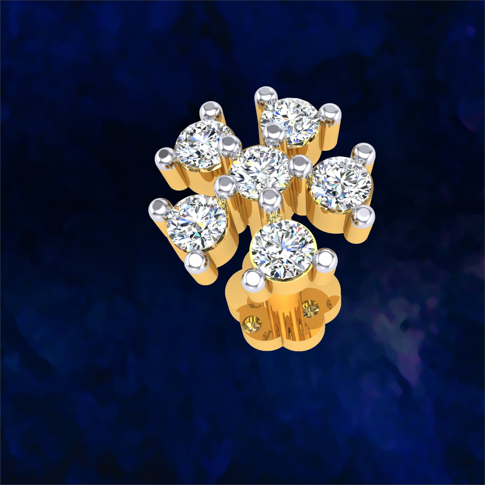 Snowflake Radiance Diamond Nose Pin