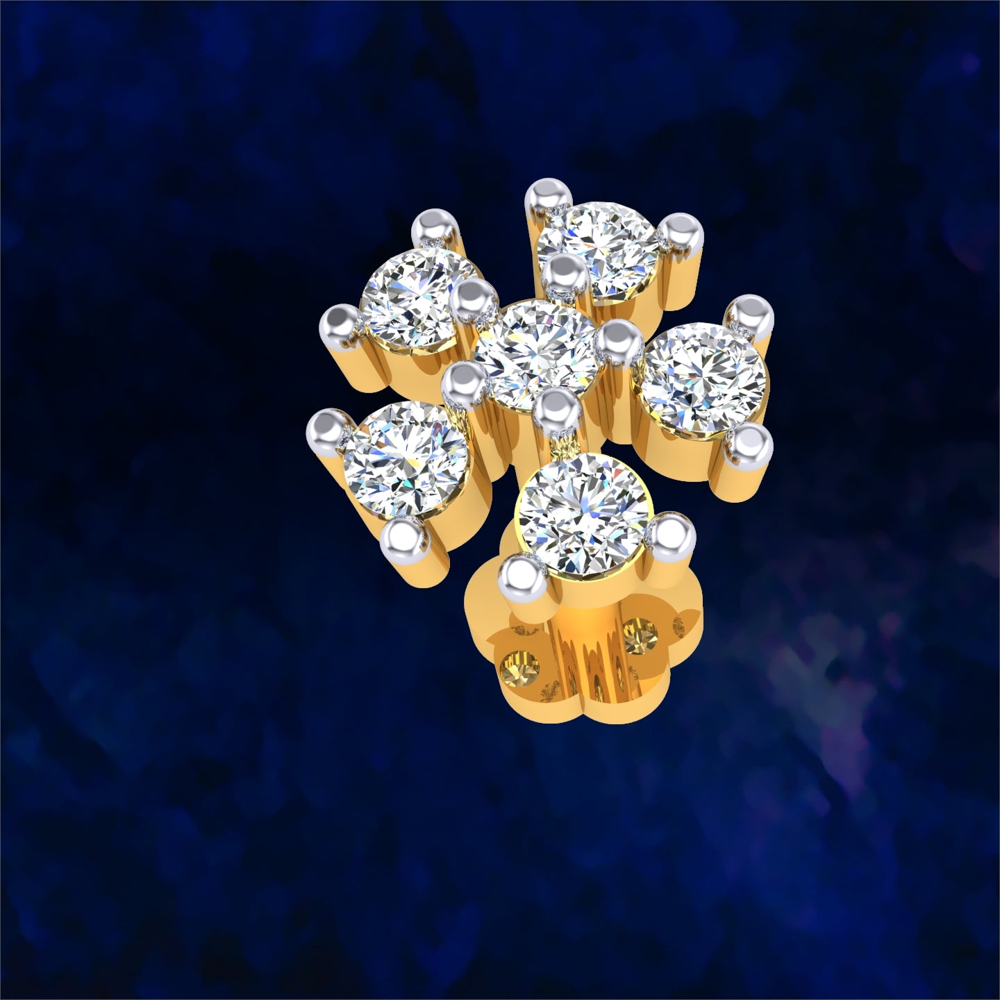 Snowflake Radiance Diamond Nose Pin