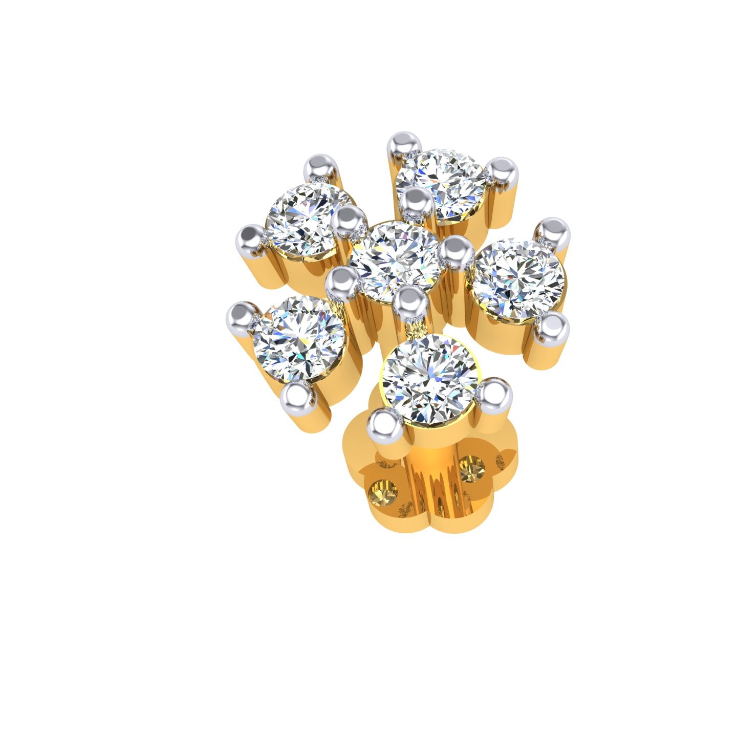 Snowflake Radiance Diamond Nose Pin