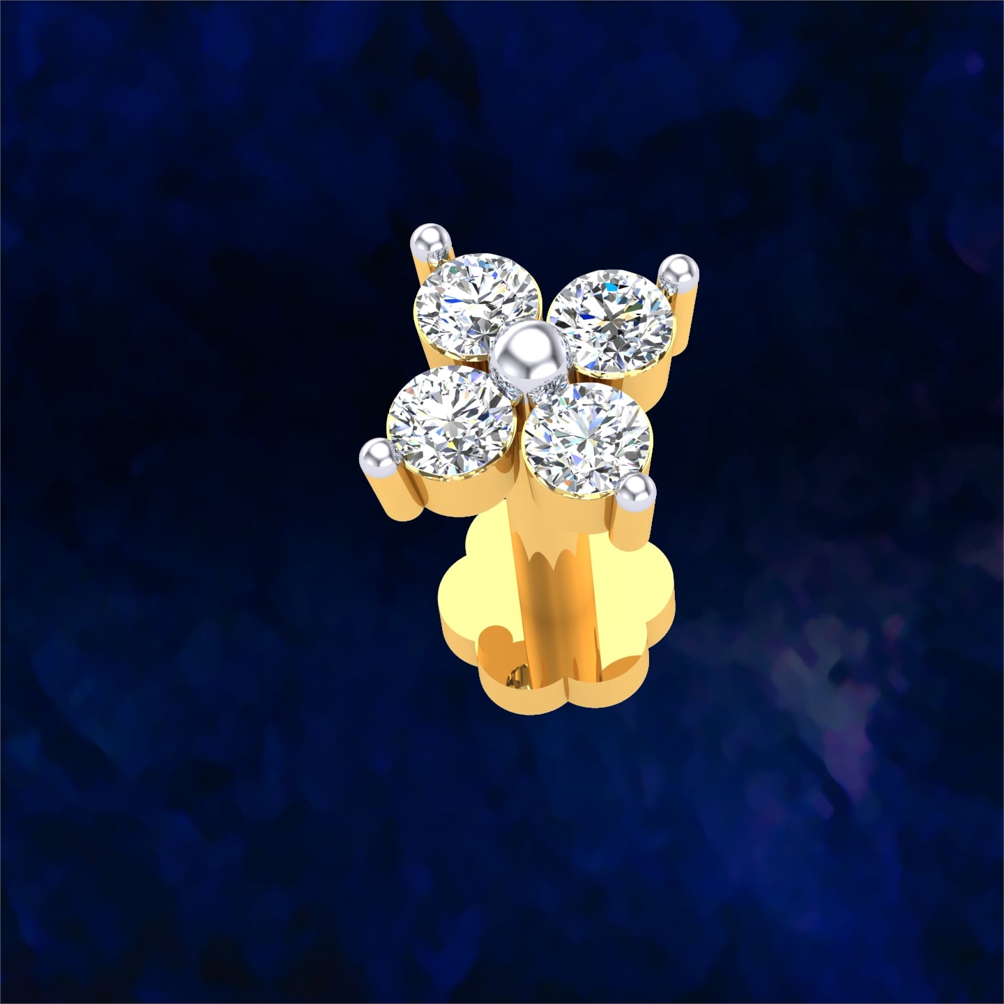 Stellar Bloom Diamond Nose Pin