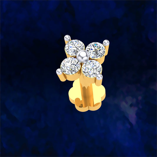 Stellar Bloom Diamond Nose Screw
