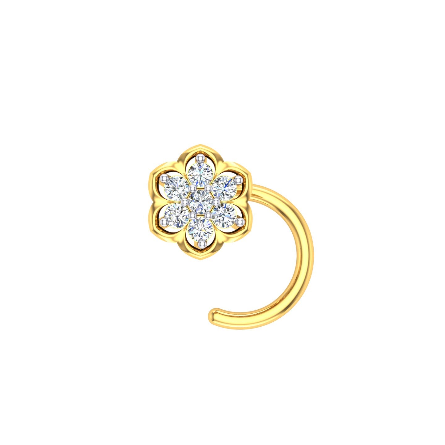 Royal Blossom Diamond Nose Pin